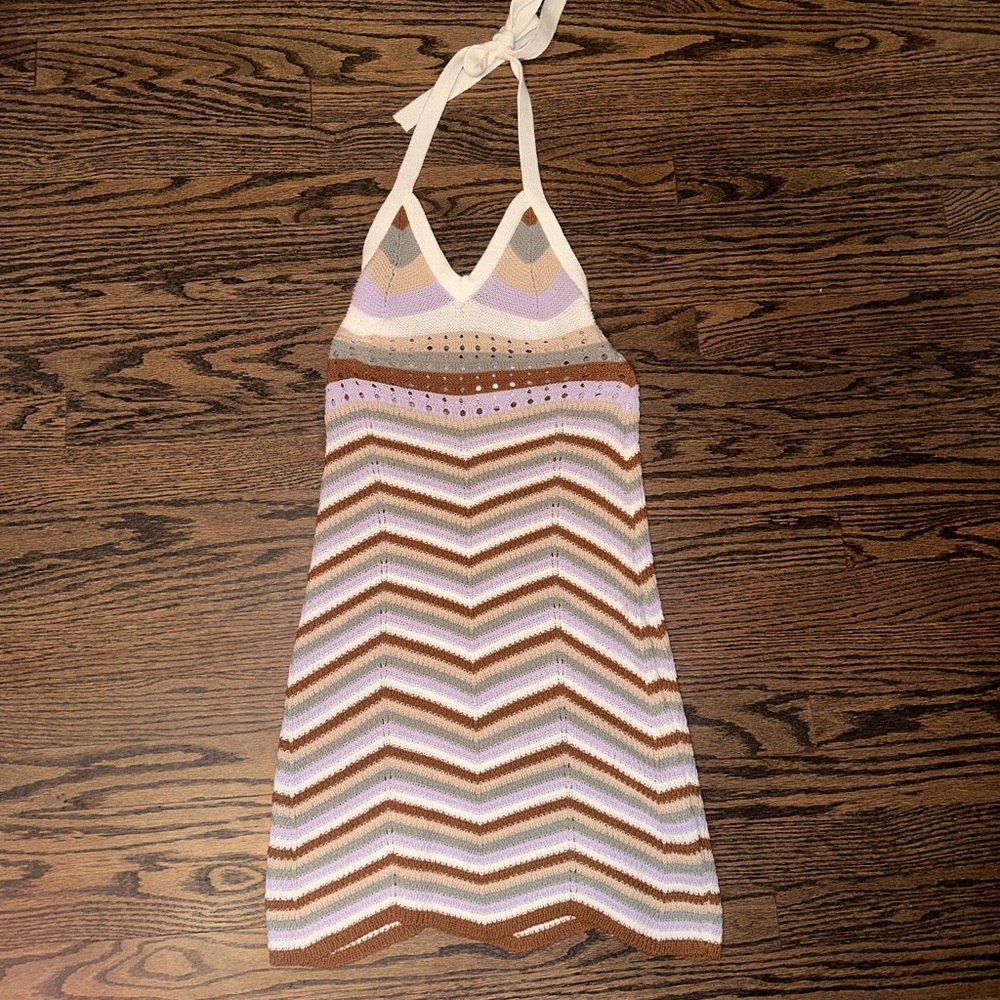 halter crochet dress